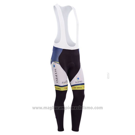 2014 Abbigliamento Ciclismo Vini Fantini Verde e Blu Manica Lunga e Salopette
